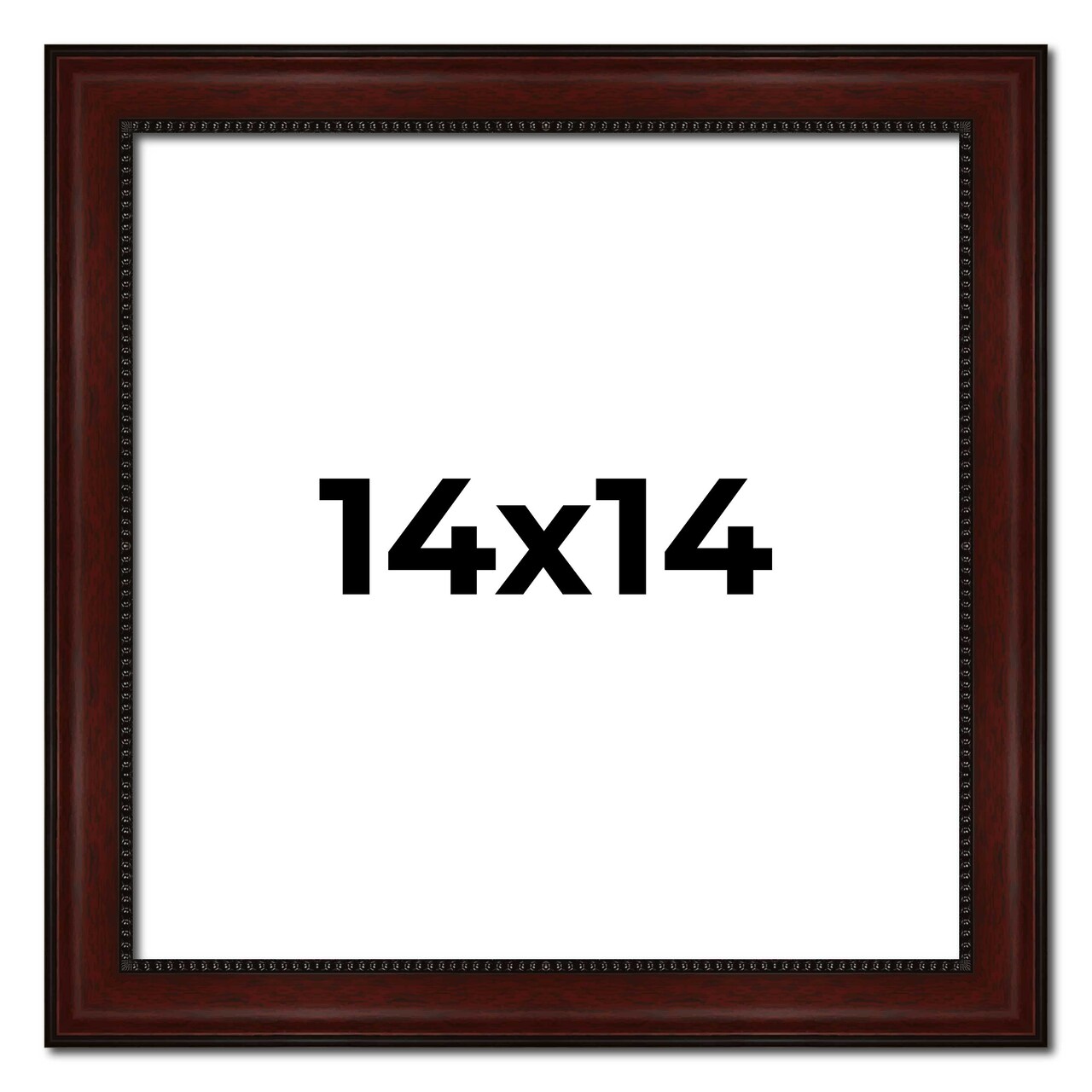 Square Distressed Brown Picture Frame - UV Acrylic, Foam Board Backing, Hanging Hardware